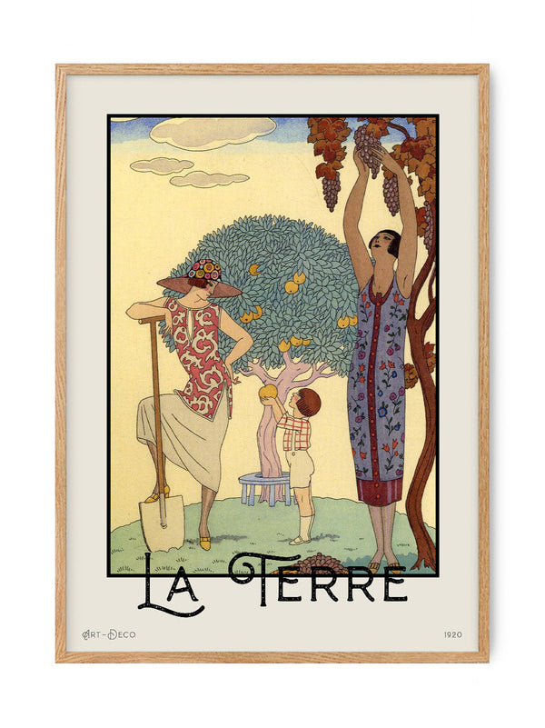 Vintage George Barbier Art - La Terre