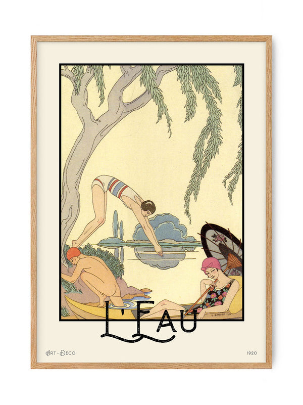 Vintage George Barbier Art - L'Eau