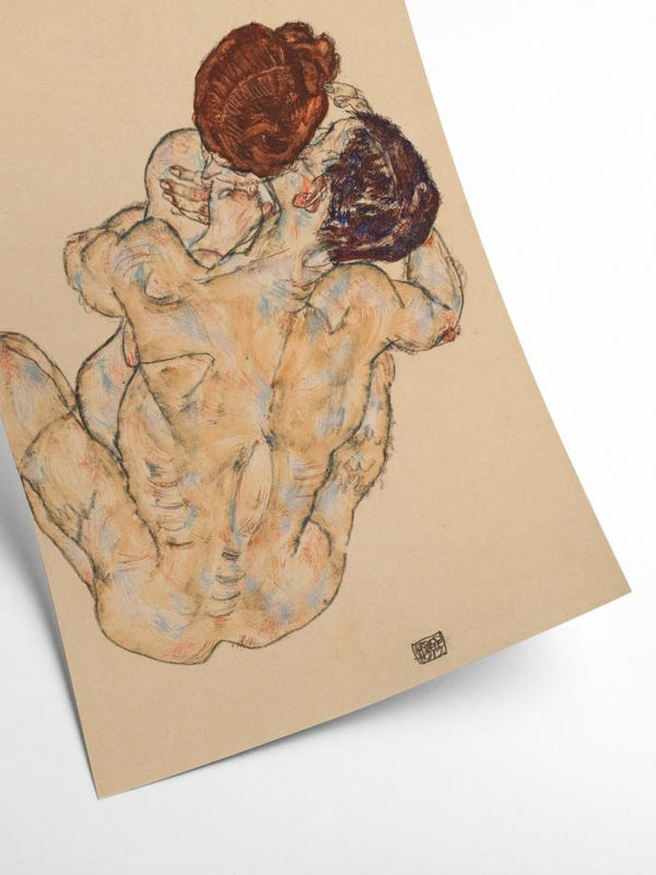 Egon Schiele - Mann und frau umarmung