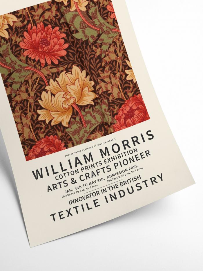 William Morris - Cotton Art Red