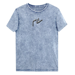 Embroidered Denim Salam - T Shirt